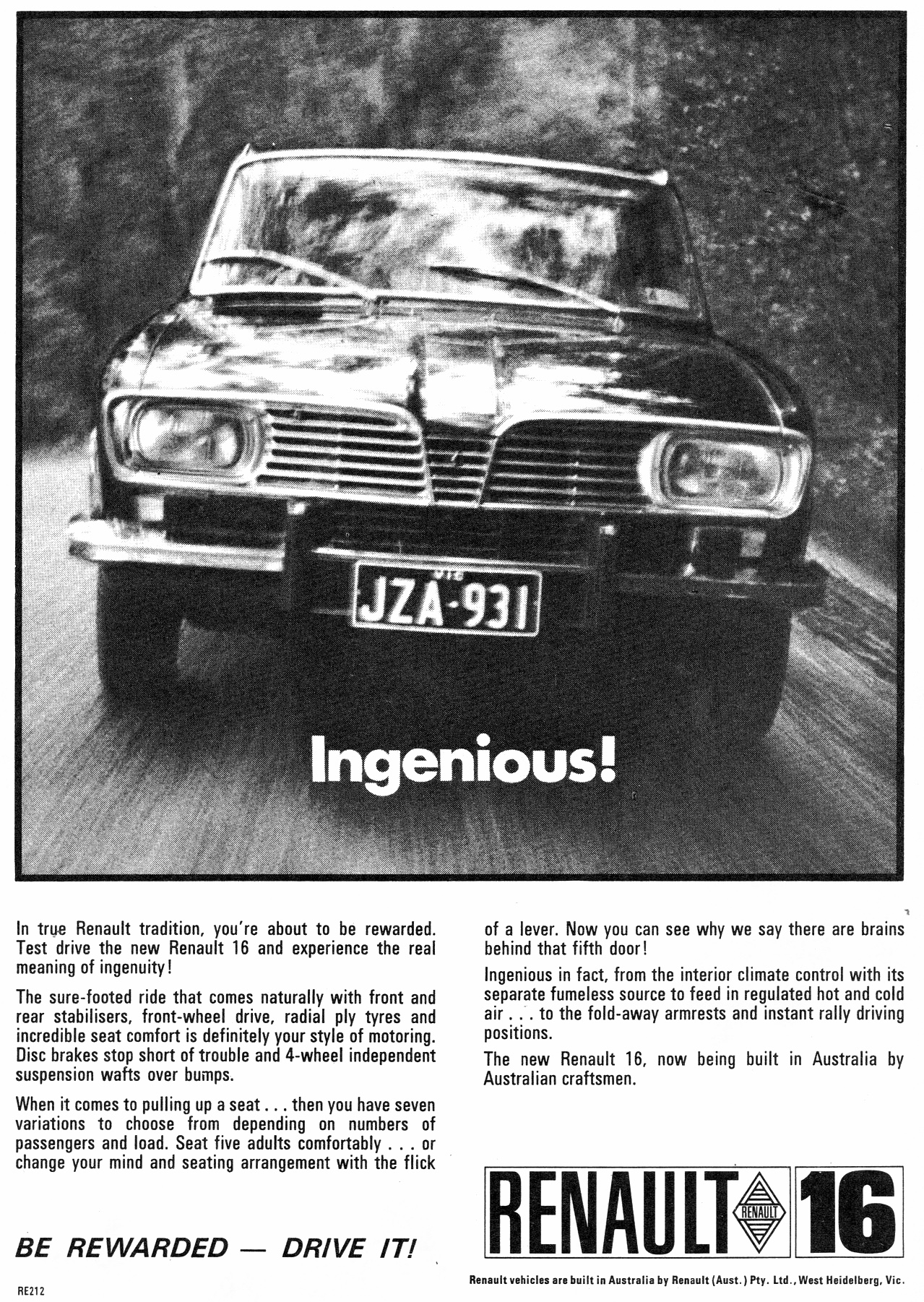 1969 Renault 16 Hachback